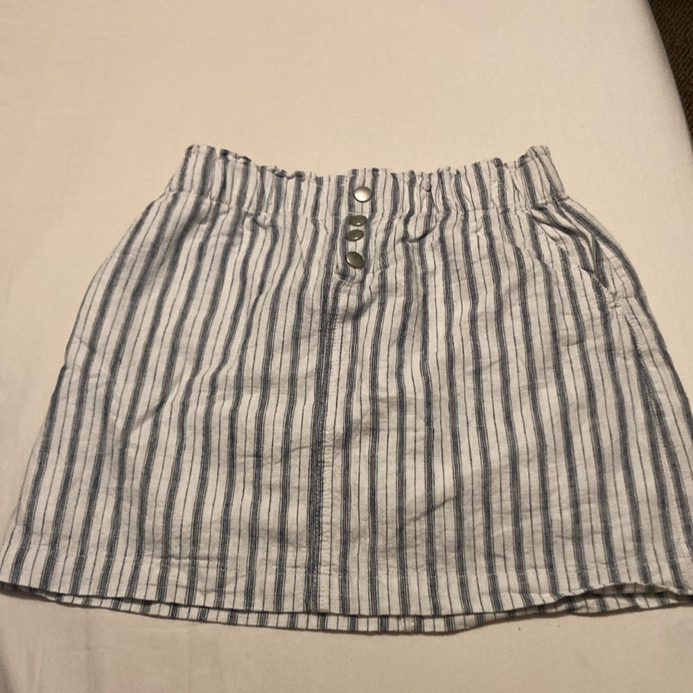 LOFT Striped Blue and White Skirt, Size XSP
